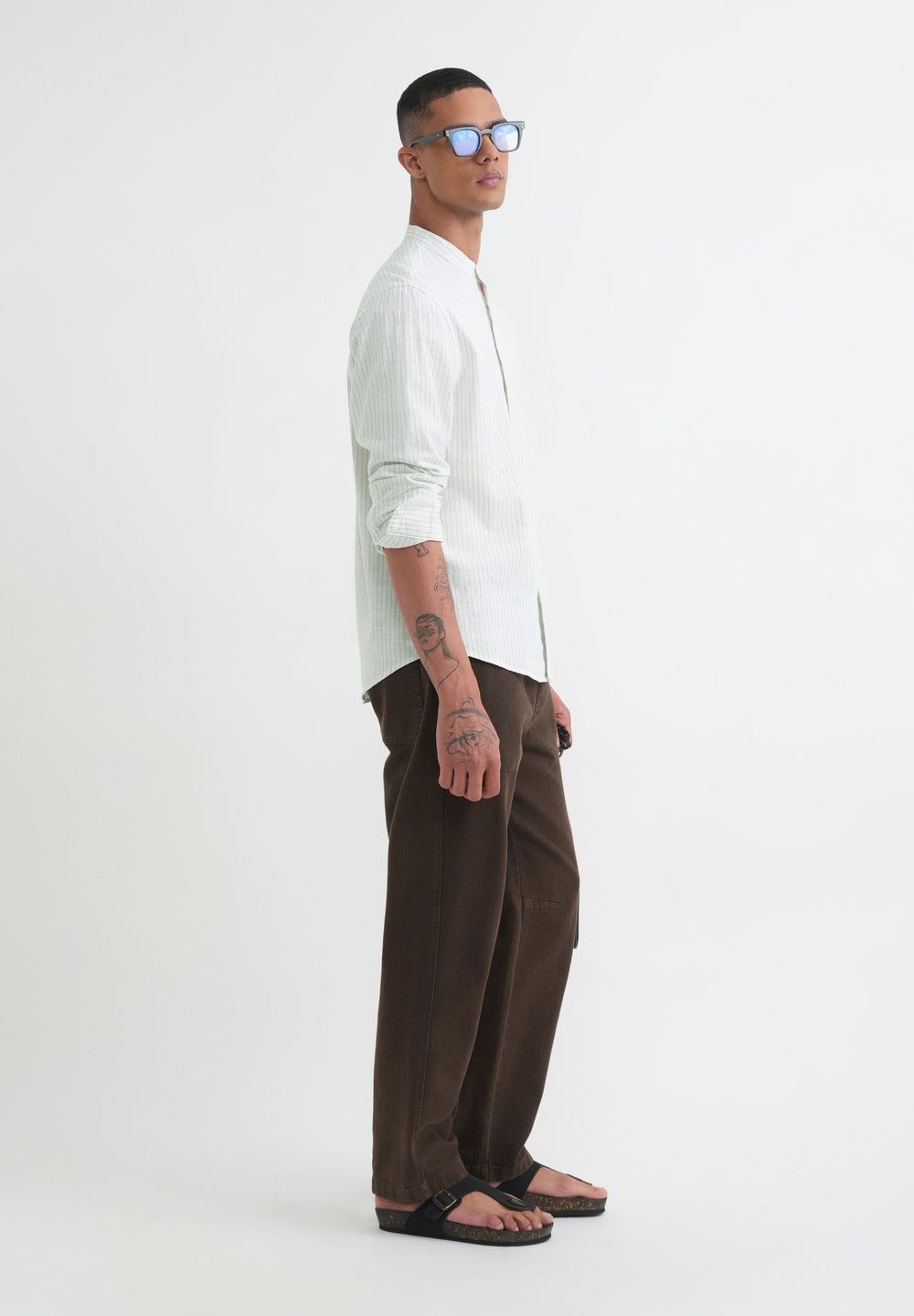Off-White Cotton Stripe Shirt