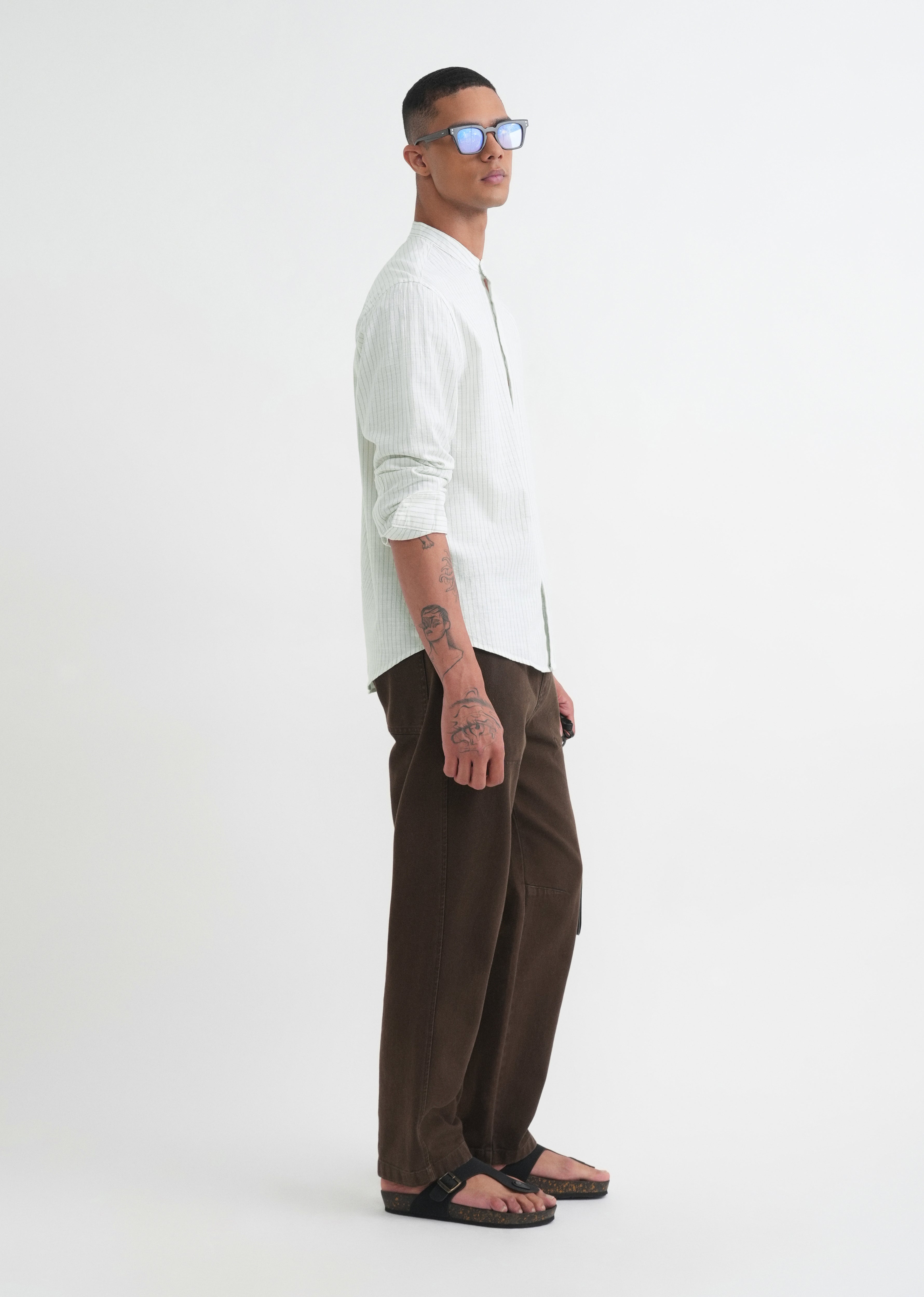 Off-White Cotton Stripe Shirt