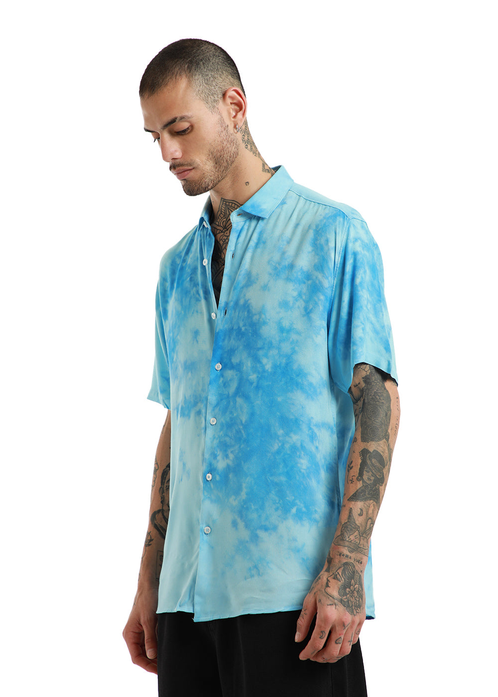 Ocean Tie Dye Half Sleeve Shirt