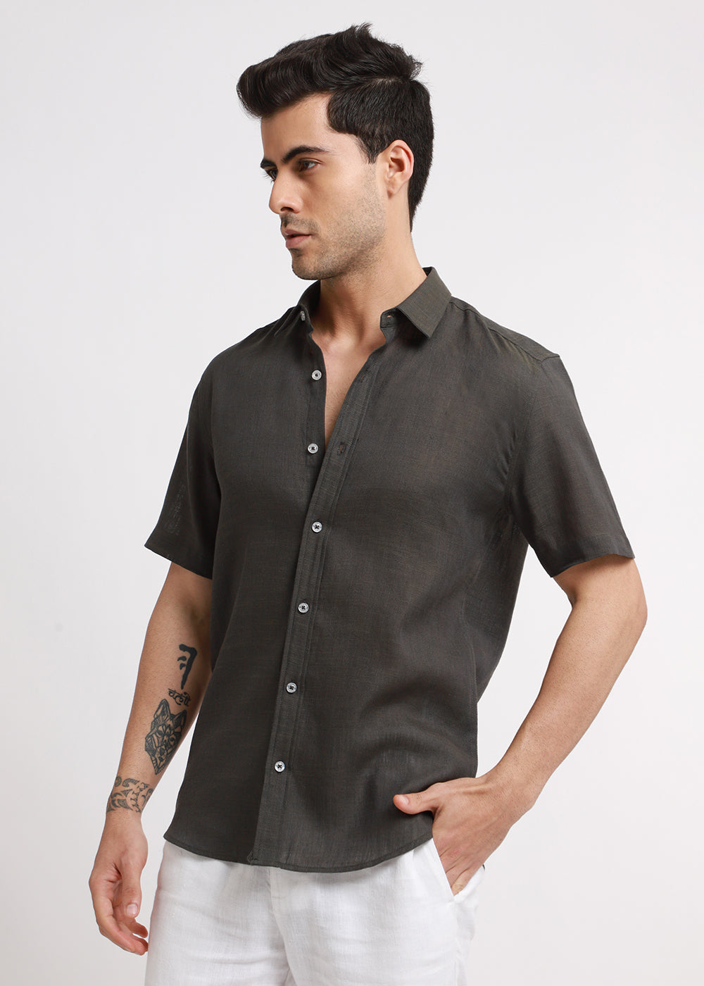 Batiste Gray Linen shirt