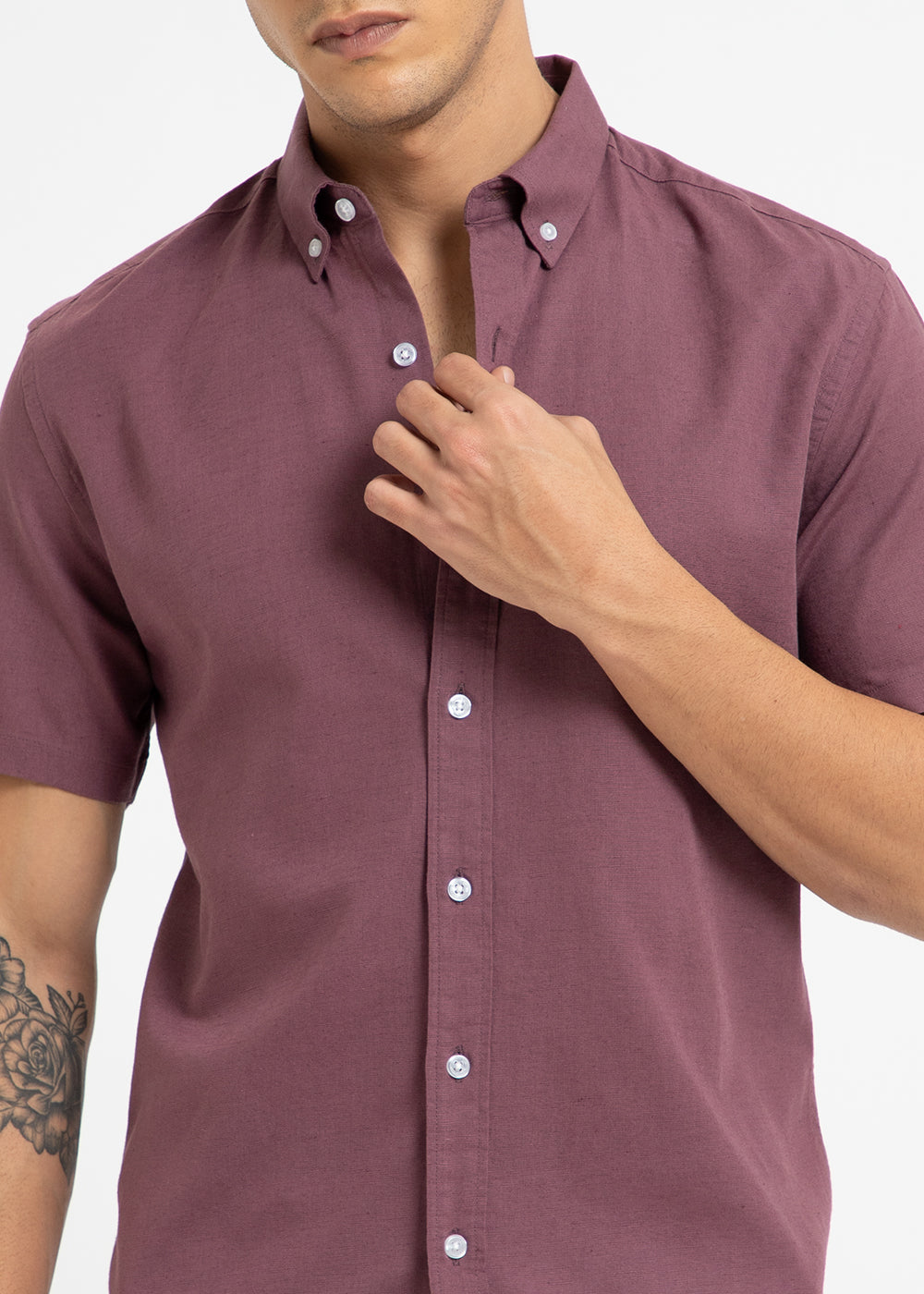 Violet Cotton Linen Shirt