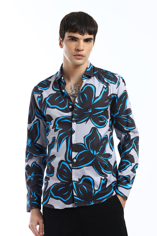 Tropical Floral Printed Shirt