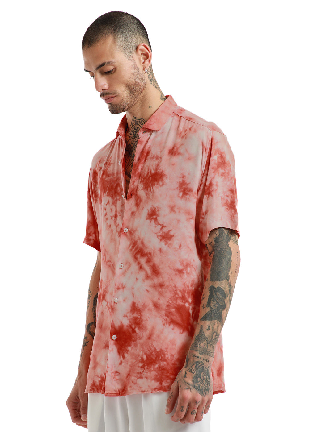 Scarlet Tie dye Half Sleeve Shirt