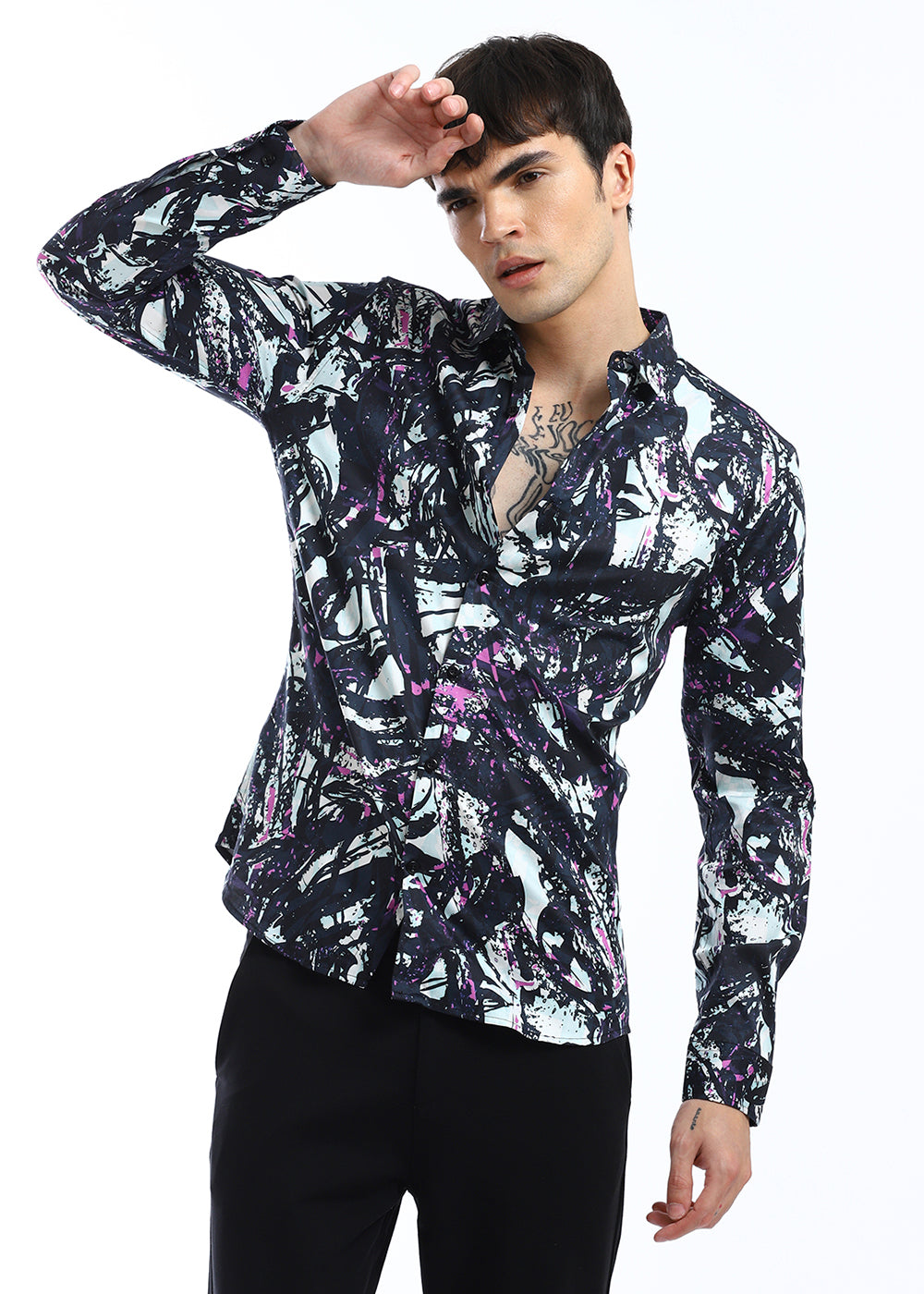 Contempory Marble Printed Shirt