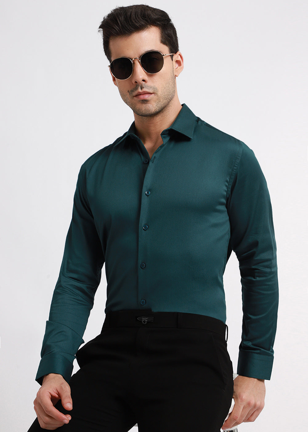 Softcrush Green Satin Shirt