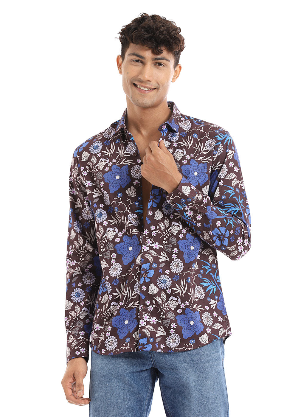 Buy All Over Floral Printed Full Sleeve Shirt