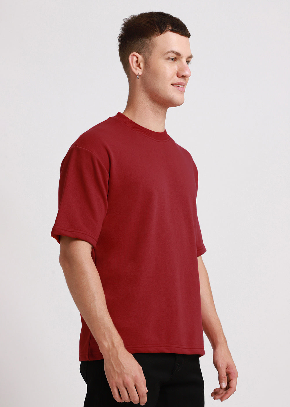 Crimson Red Oversized Basic T-shirt