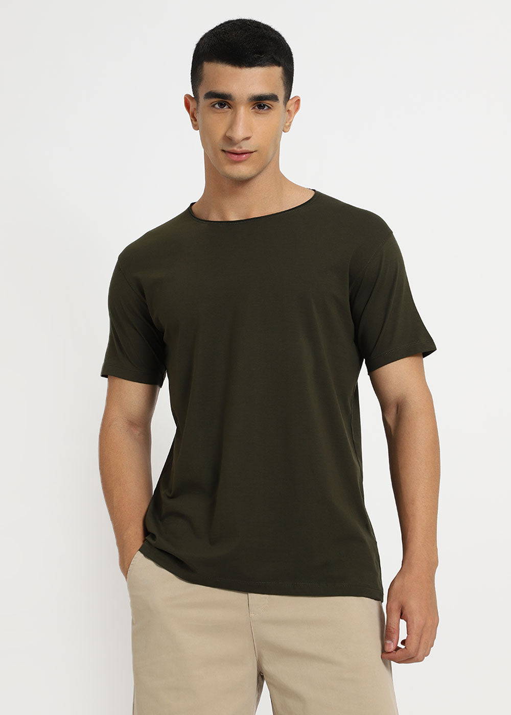 Moss Green Crew neck T-shirt