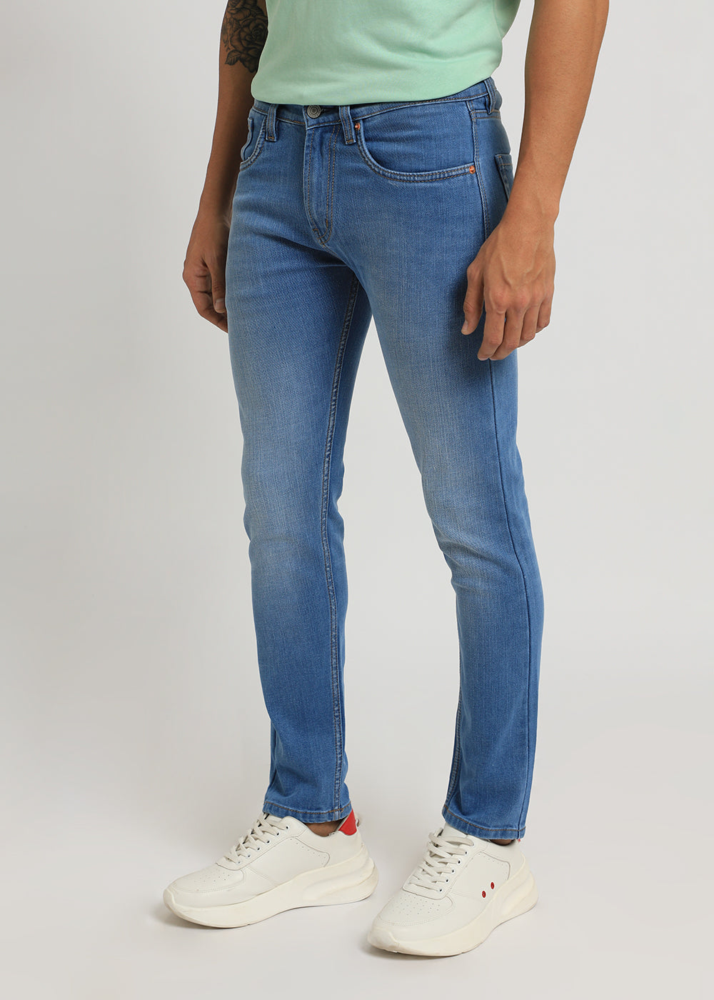 Opal Blue Slim fit Jeans