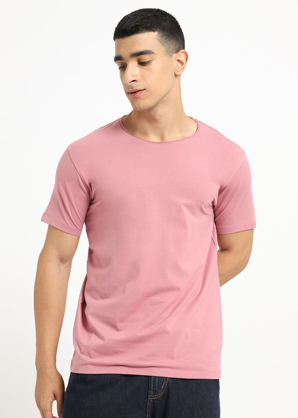 Pink Crew neck T-shirt