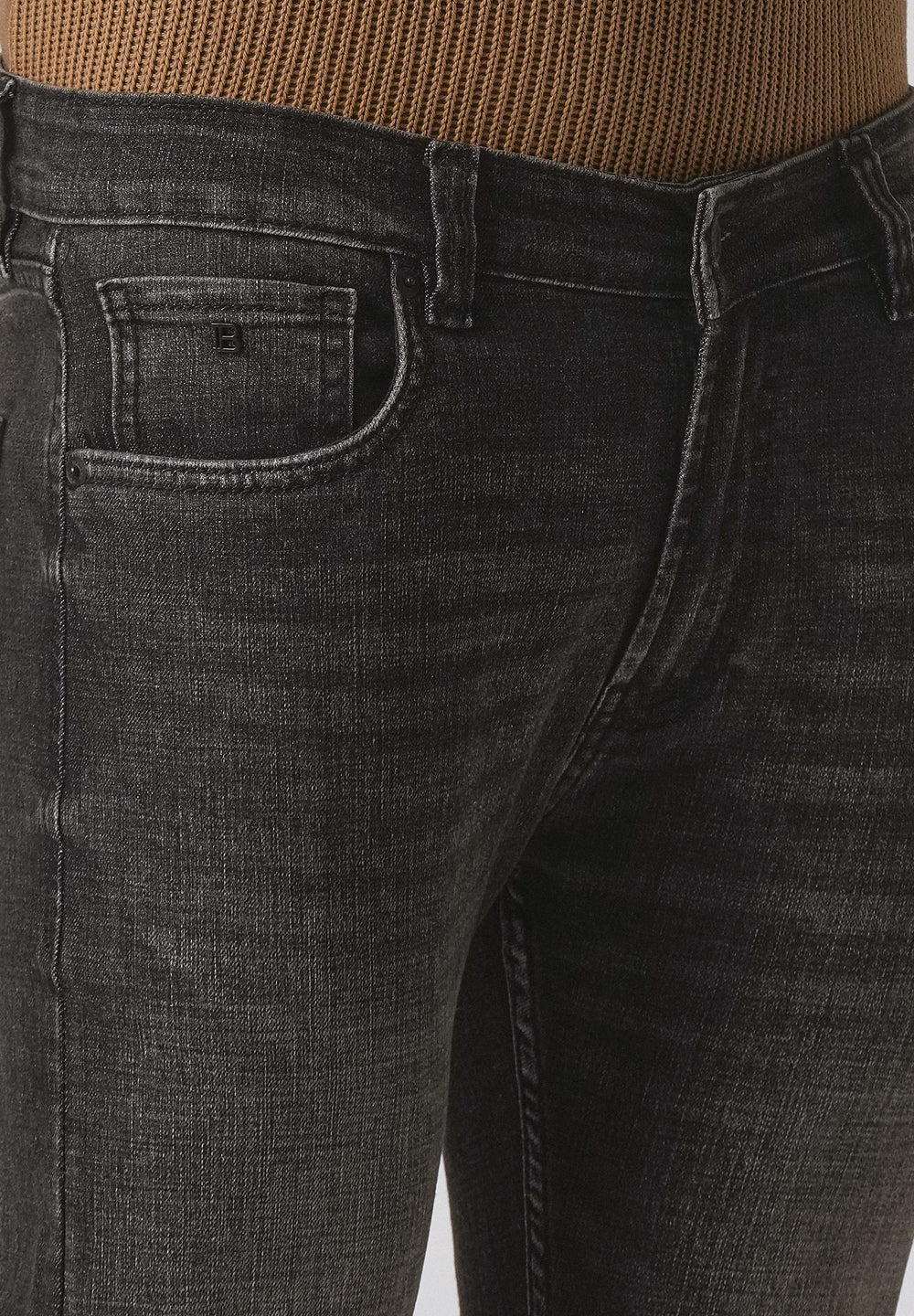Faded Black Slim Fit Denim