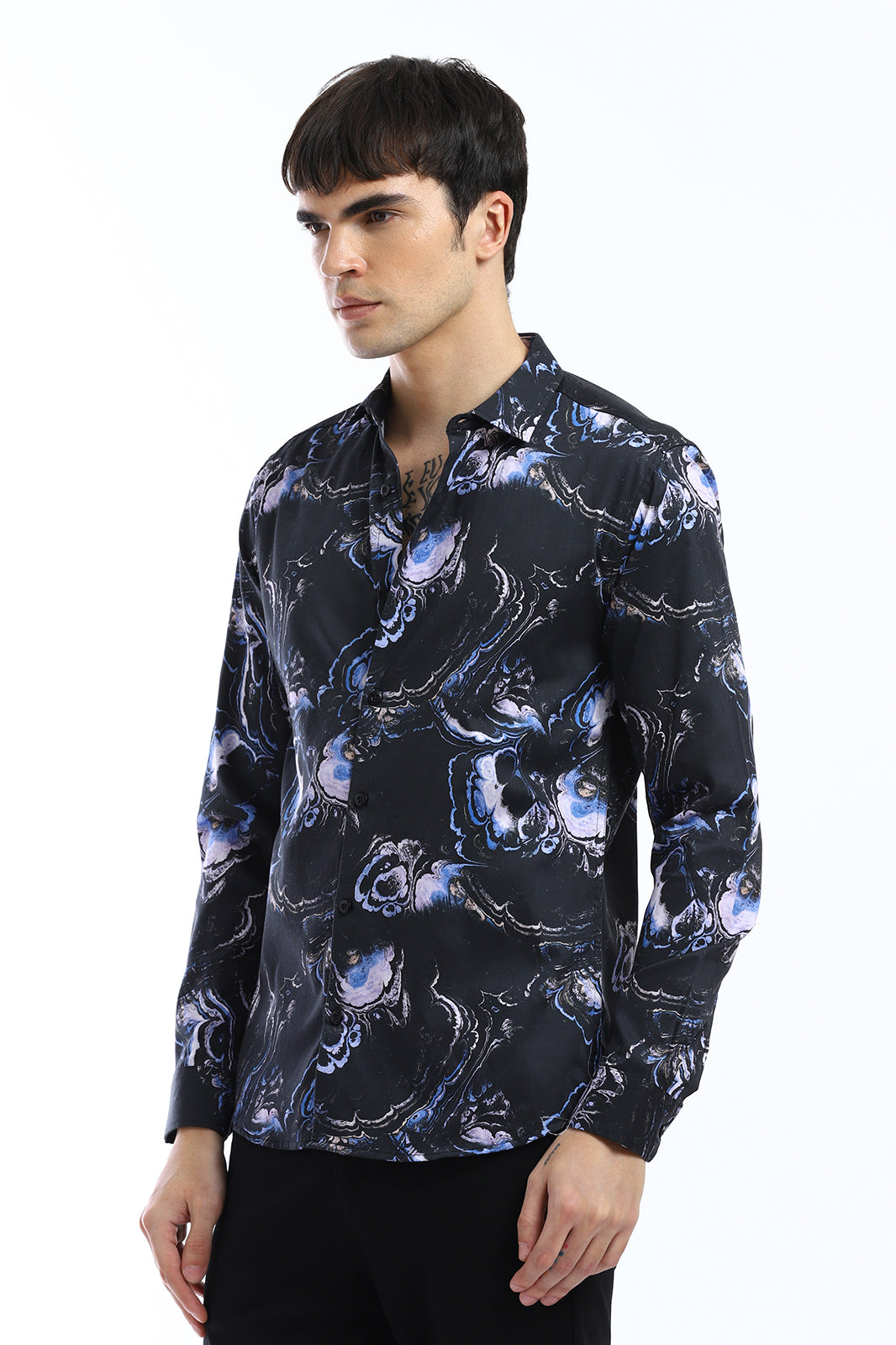 Galaxy Marble Printed Full Sleeve Shirt