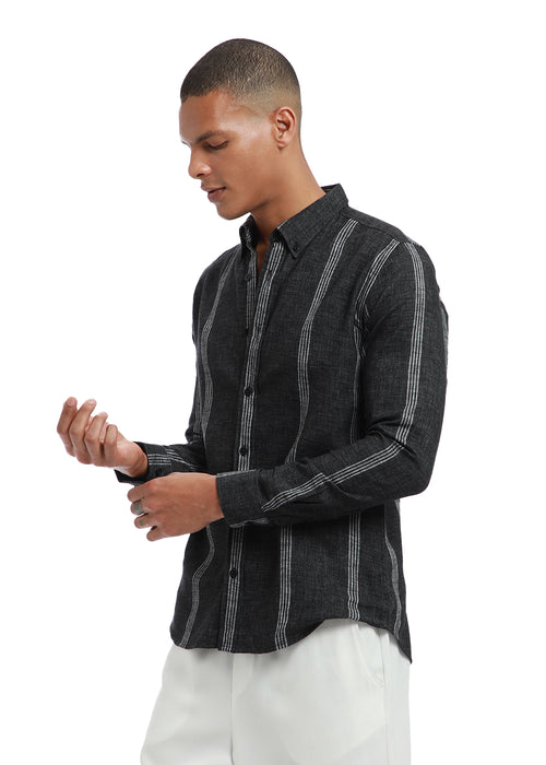 Melange Stick Black Stripe shirt