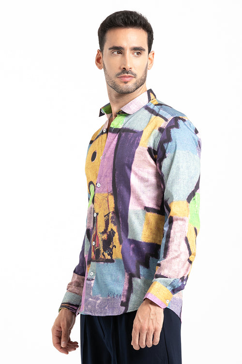 Stylish Multicoloured Printed Shirt