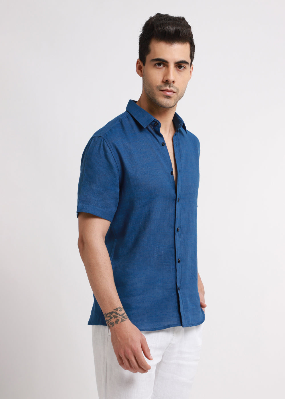 Batiste Blue Topaz Linen shirt