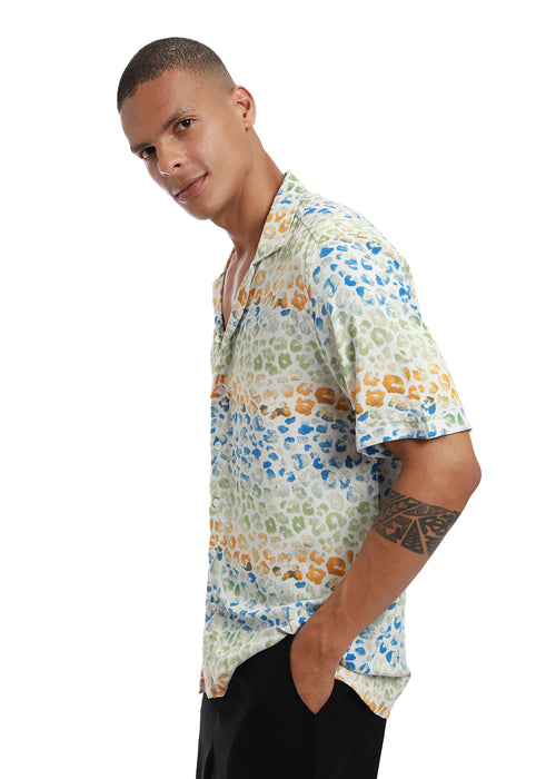 Exotic Fauna Print Half sleeve shirt