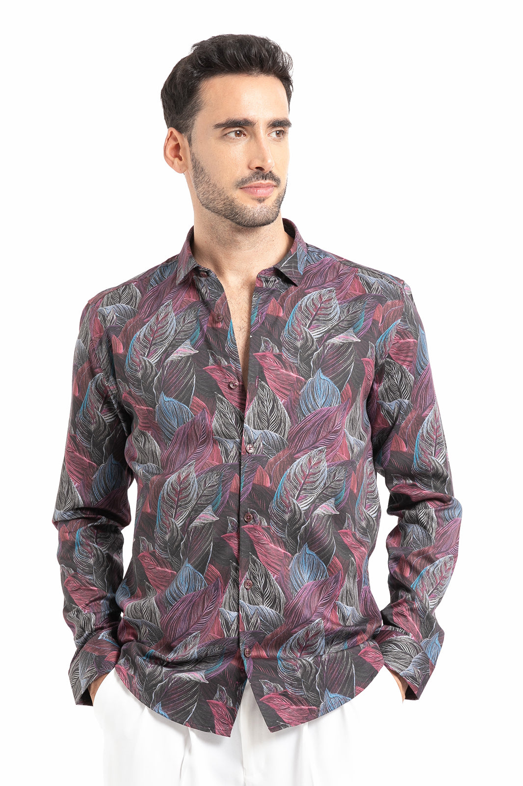 Buy Clematis Floral Printed Shirt Full Sleeves 