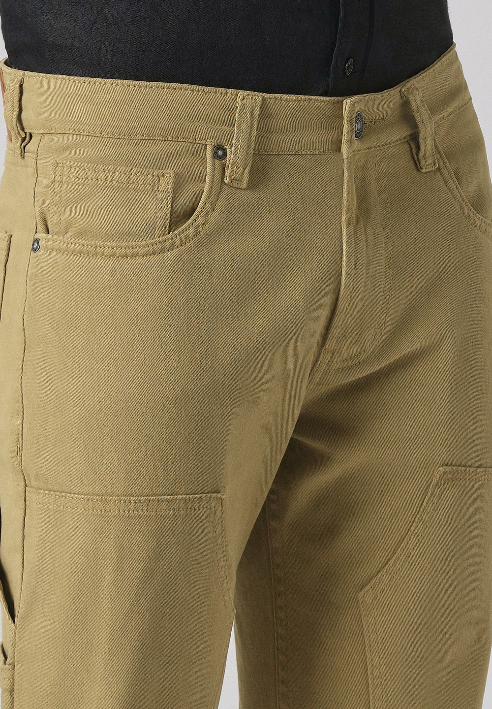 Khaki cargo denim
