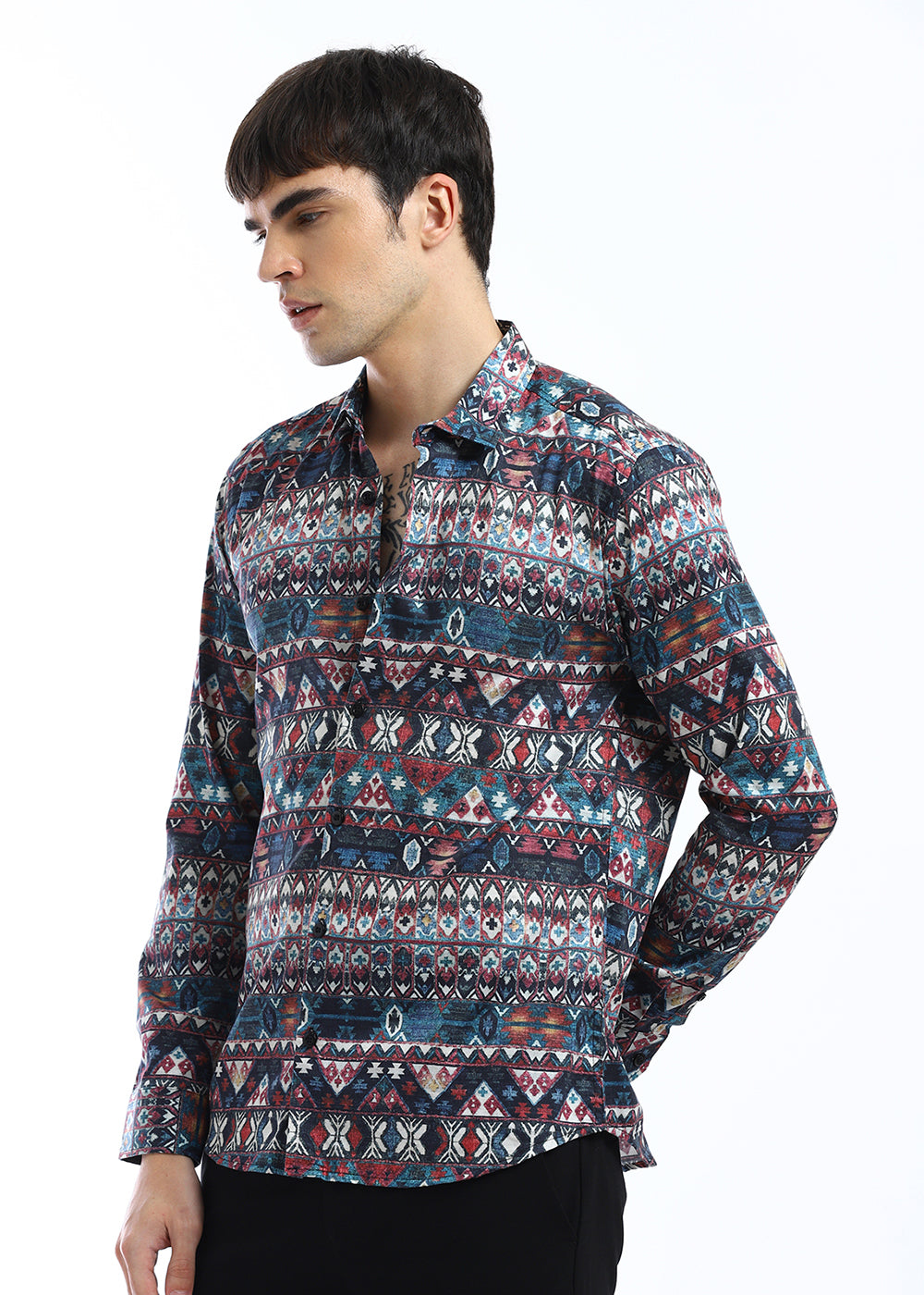 Multi Printed Full-Sleeves Shirt