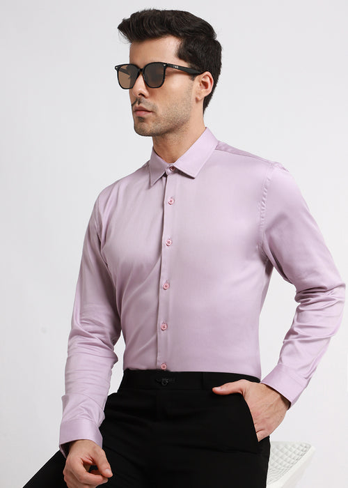 Light Mauve Satin Shirt