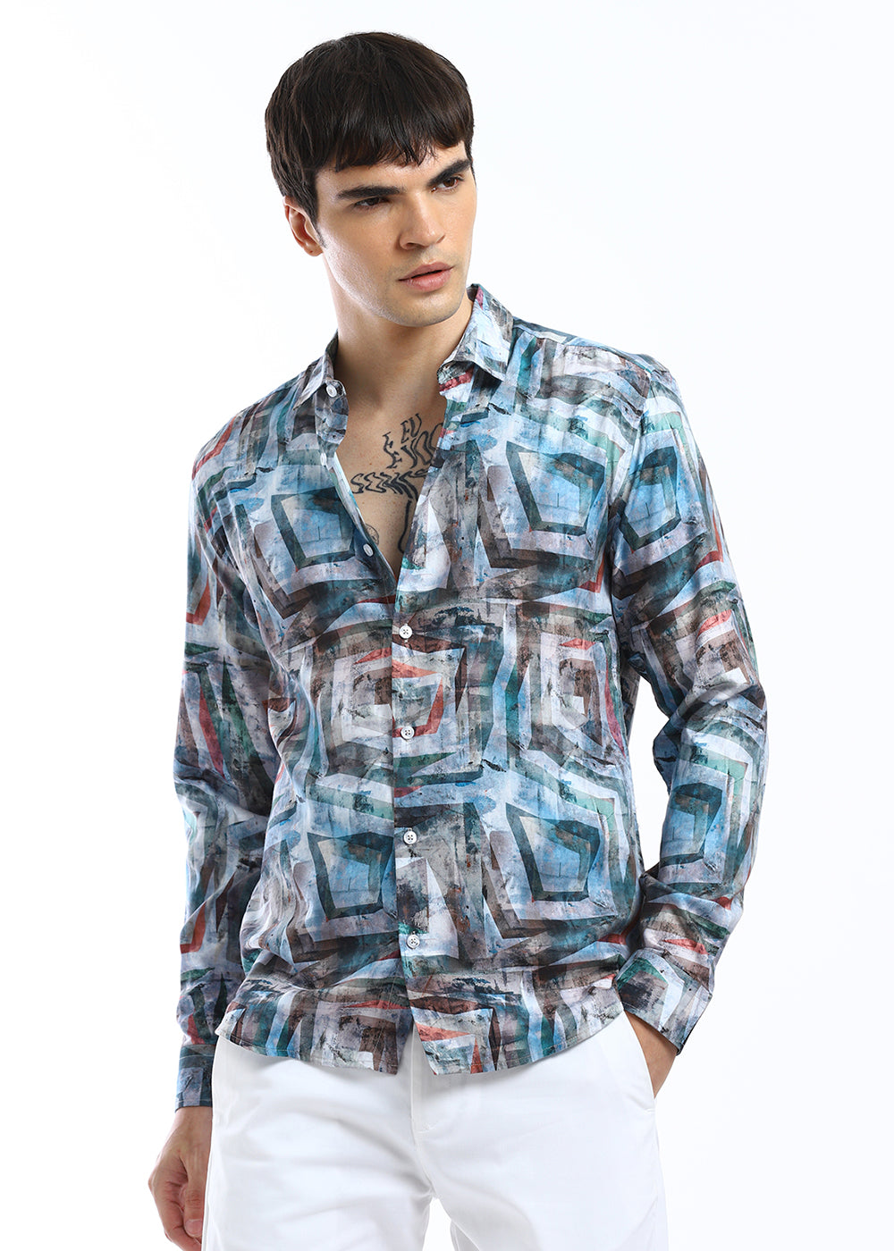 Geo Abstract Print Shirt