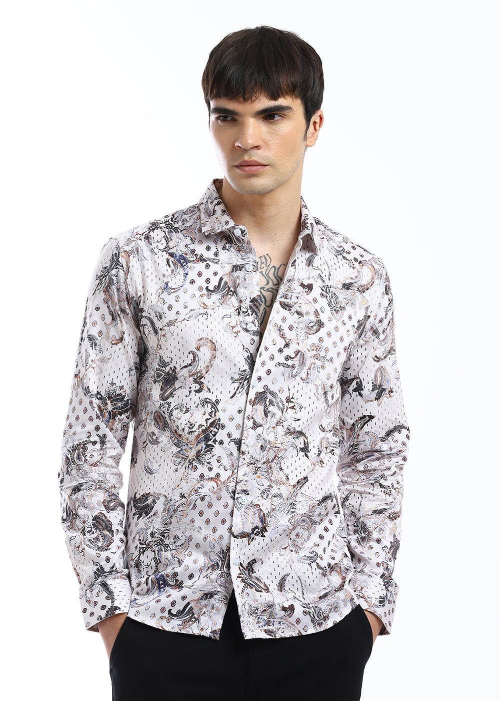 Retro Paisley Printed Shirt