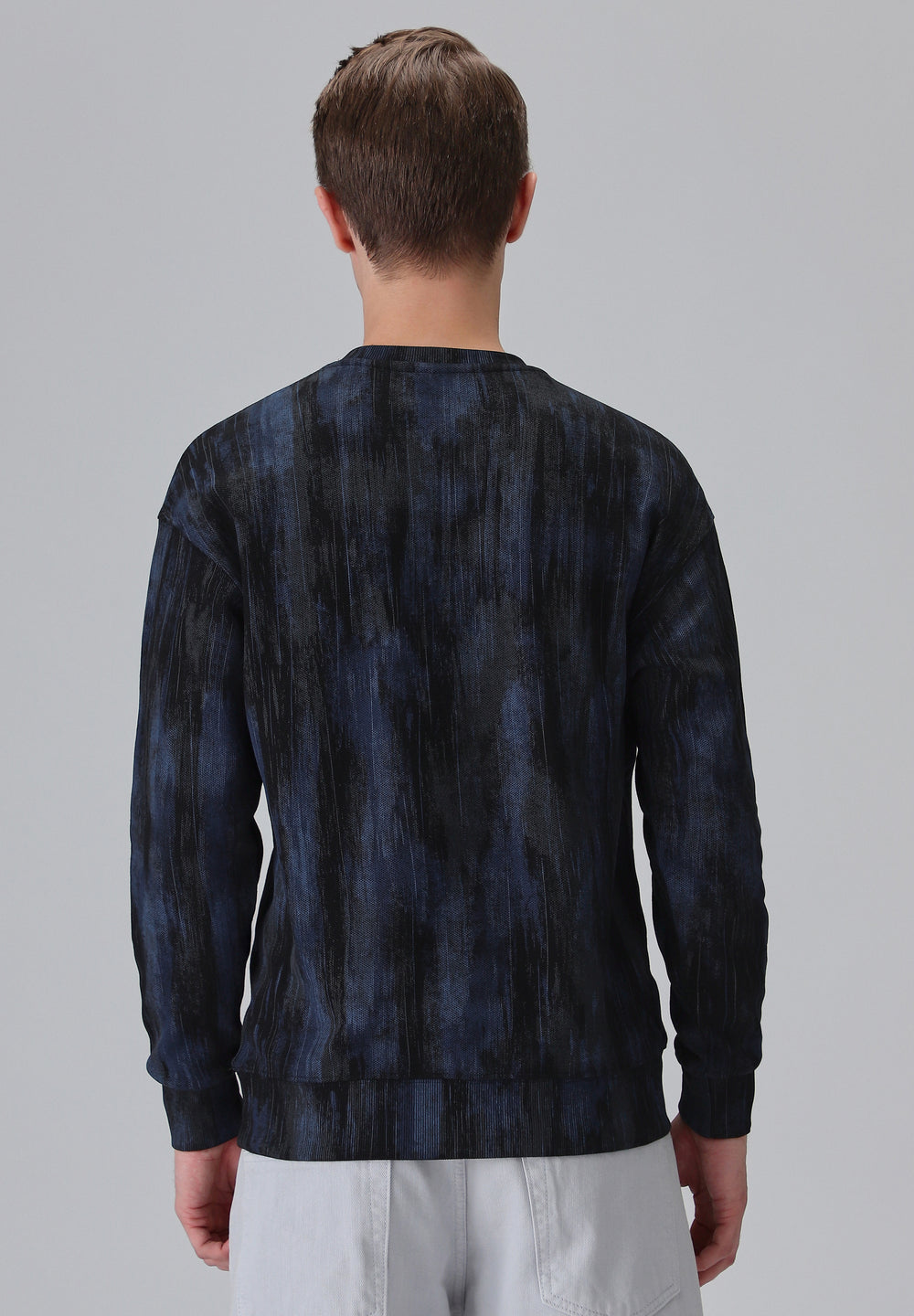 Color Stripes Blue Sweatshirt
