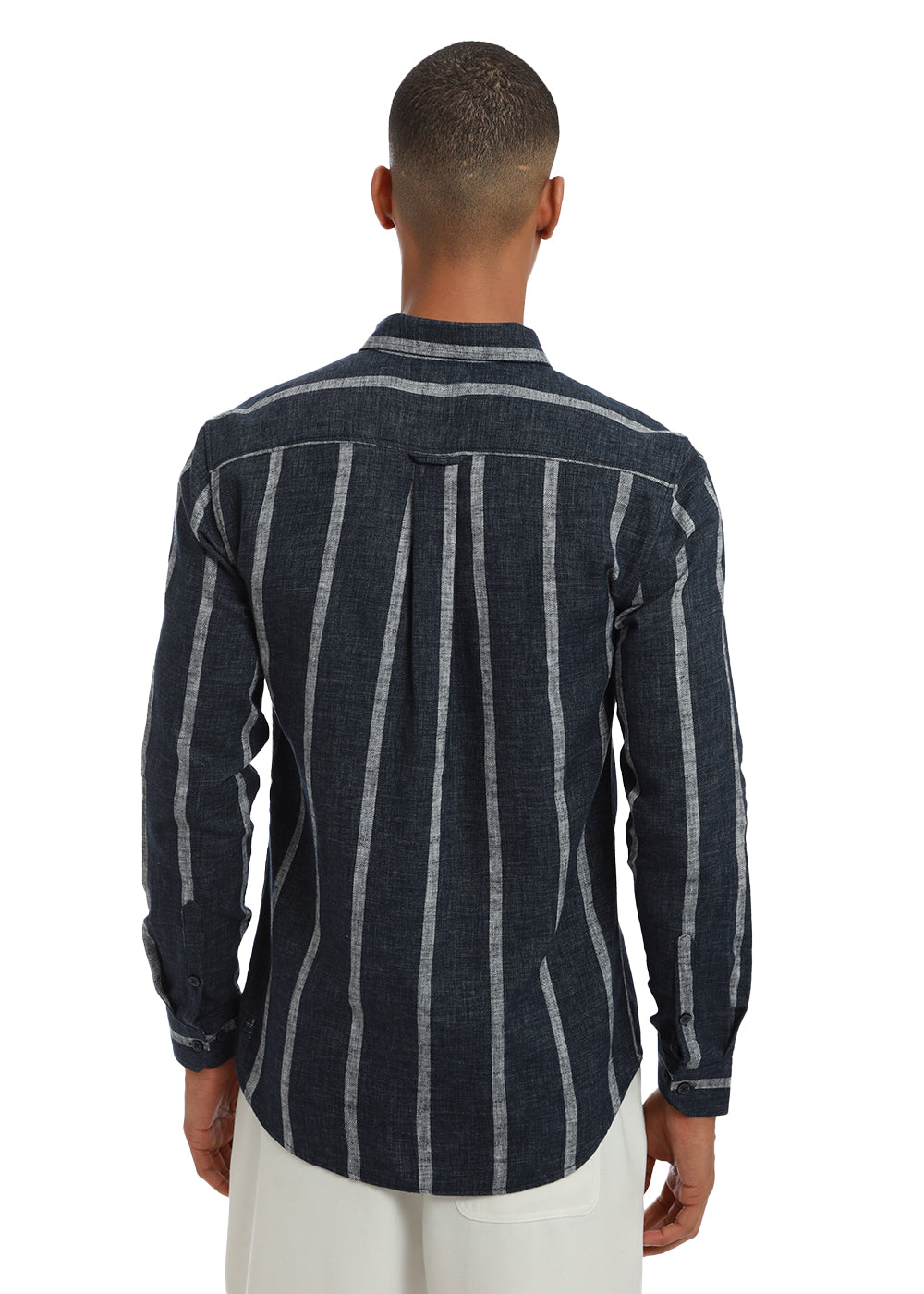 Melange Parallel Blue Stripe shirt