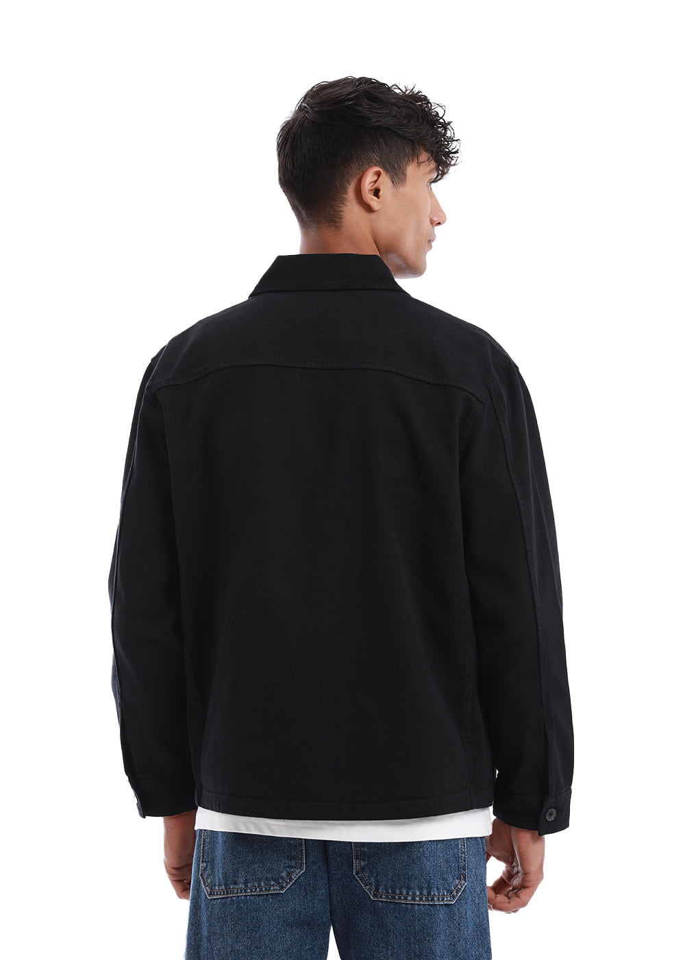 Jade Black Cotton Drill Jacket