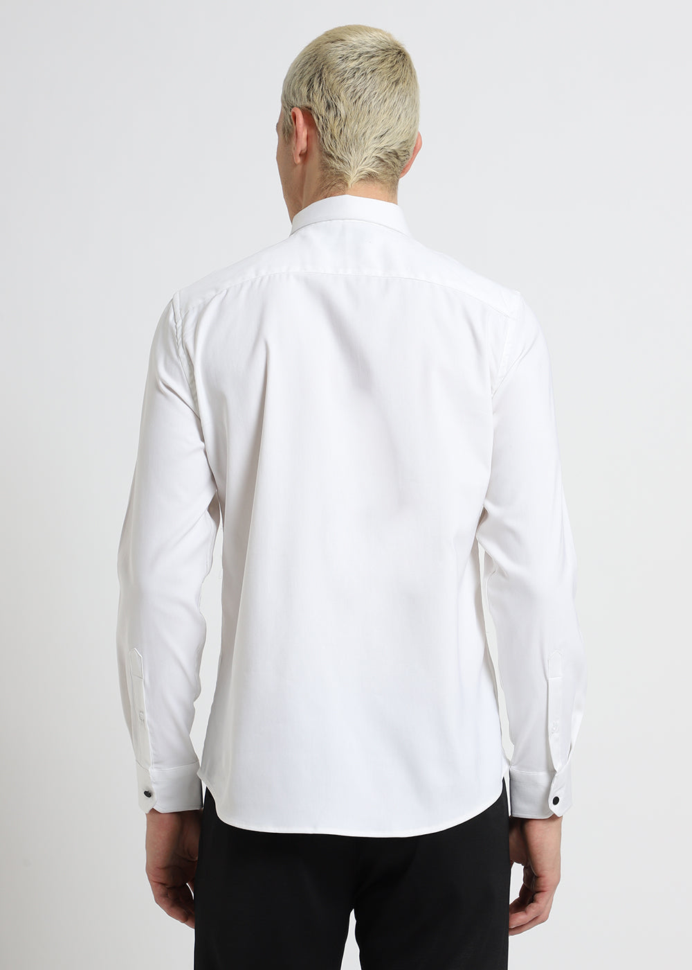 White Padded Check Shirt