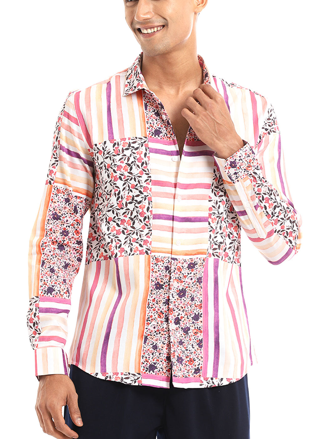Buy Abstract Floral Printed Full Sleeve Shirts