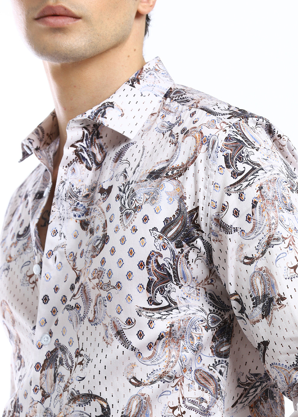 Retro Paisley Printed Shirt