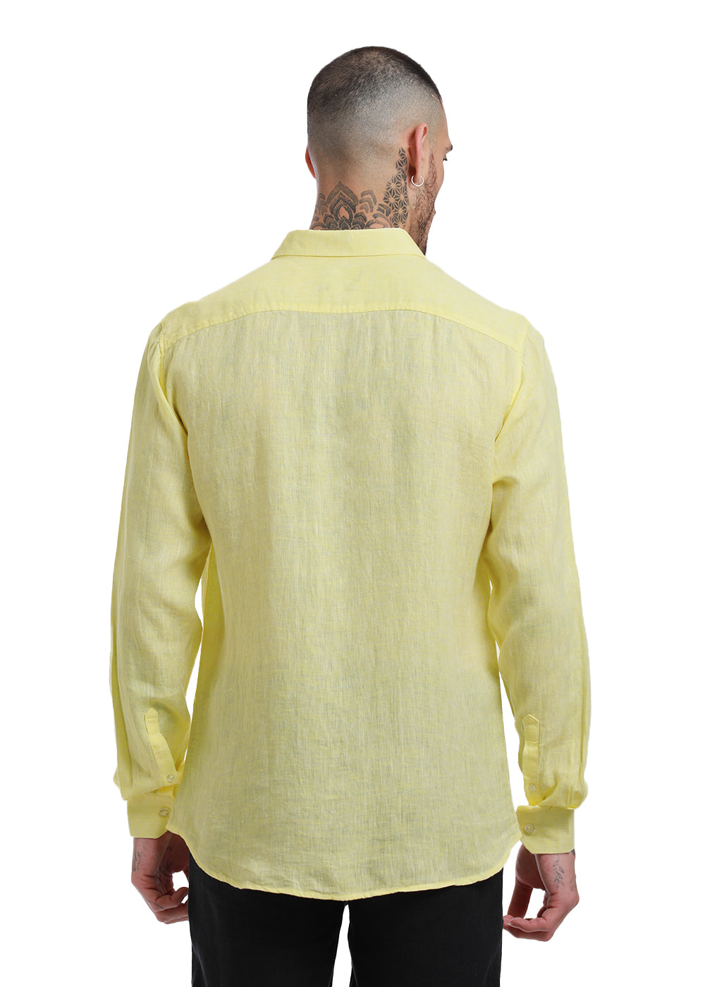 Lemon Yellow Pure Irish Linen Shirt