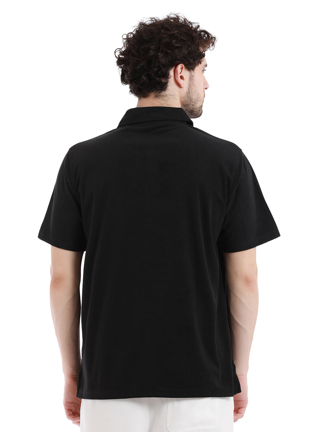 Caviar Black Zip polo T-shirt