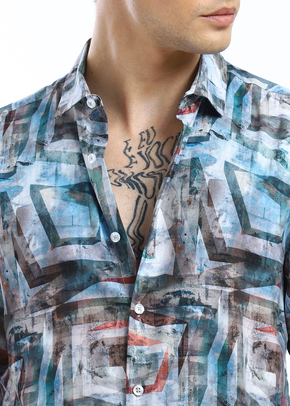 Geo Abstract Print Shirt