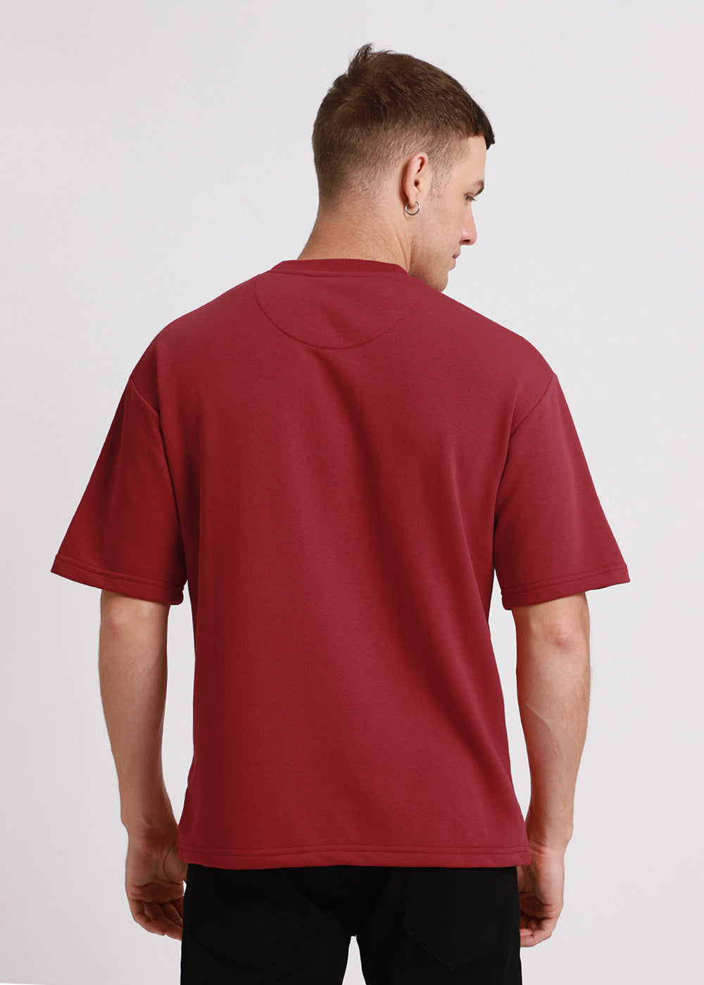 Crimson Red Oversized Basic T-shirt
