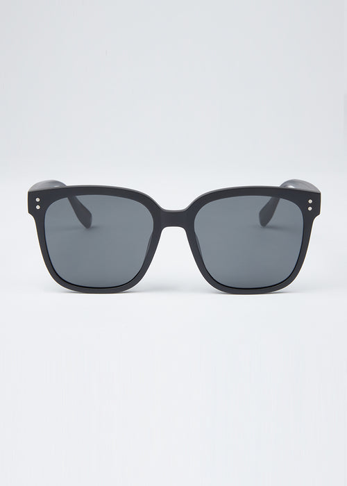 Black Unisex Square Sunglasses