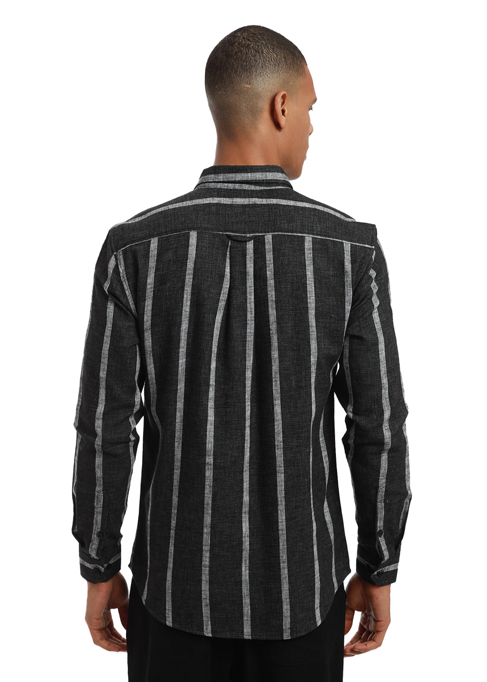 Melange Parallel Gray Stripe shirt