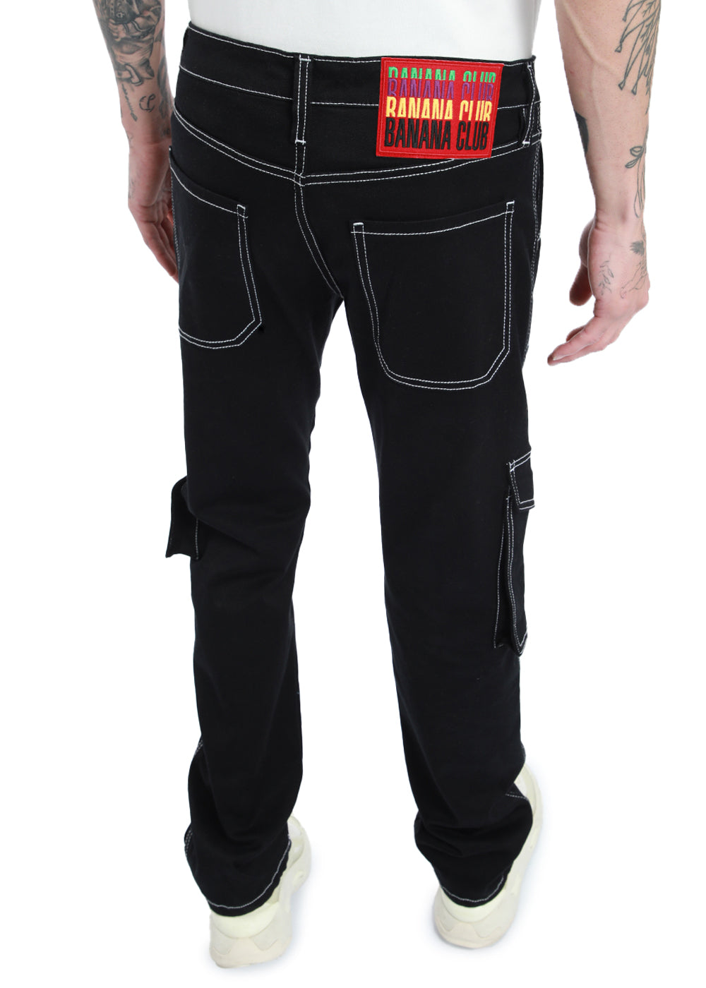 Black Cargo Contrast Stitch Jeans – COLDLINE CLOTHING