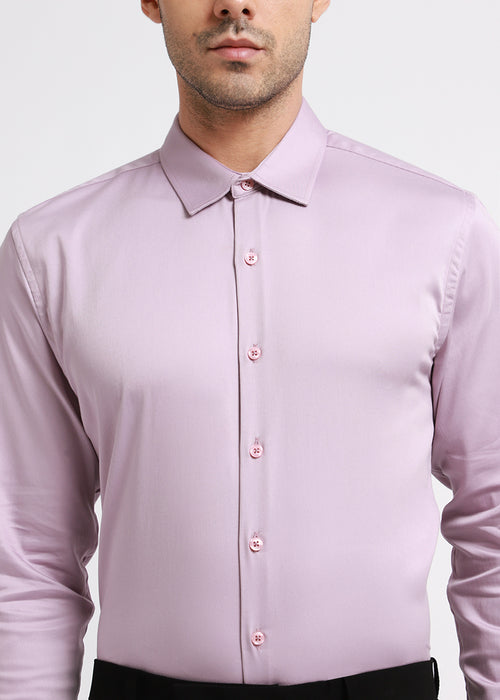 Light Mauve Satin Shirt