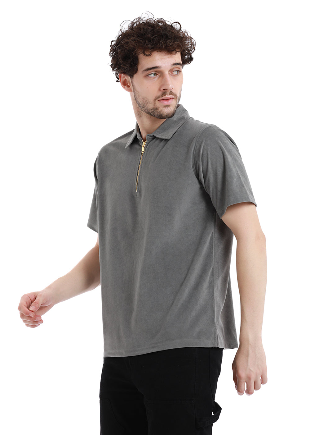 Chiseled Stone Zip polo T-shirt