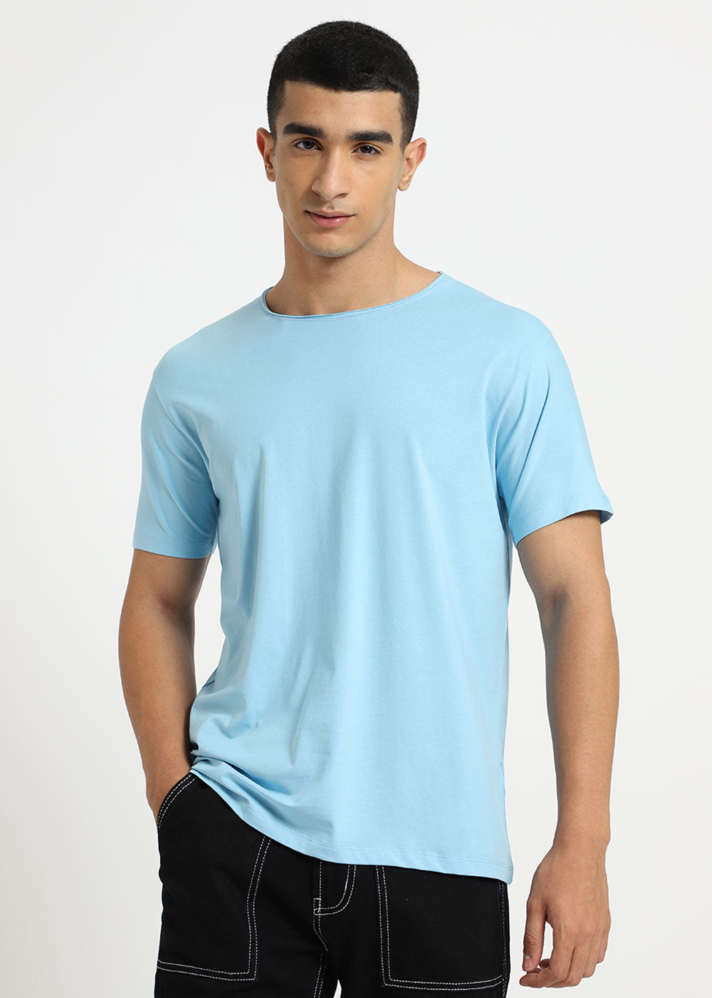 Light Blue Crew neck T-shirt