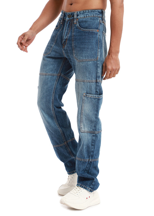 Dapper Pebble Blue Baggy fit Jeans