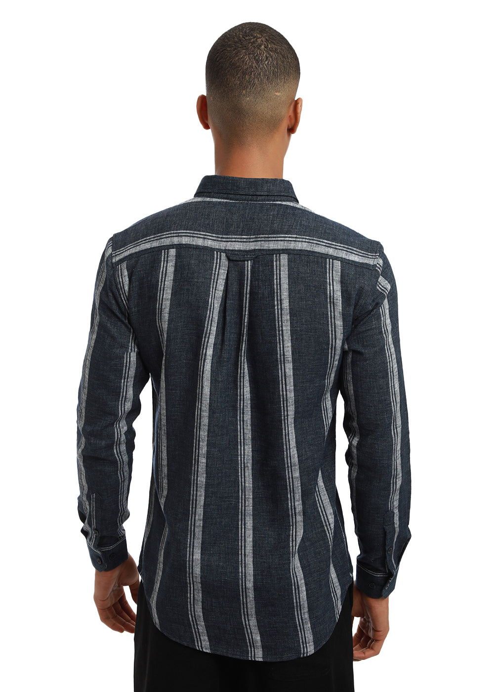 Melange Triadic Blue Stripe Shirt