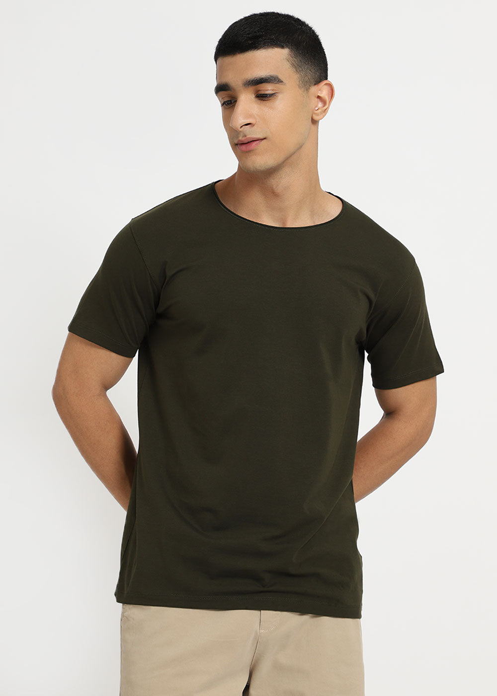 Moss Green Crew neck T-shirt