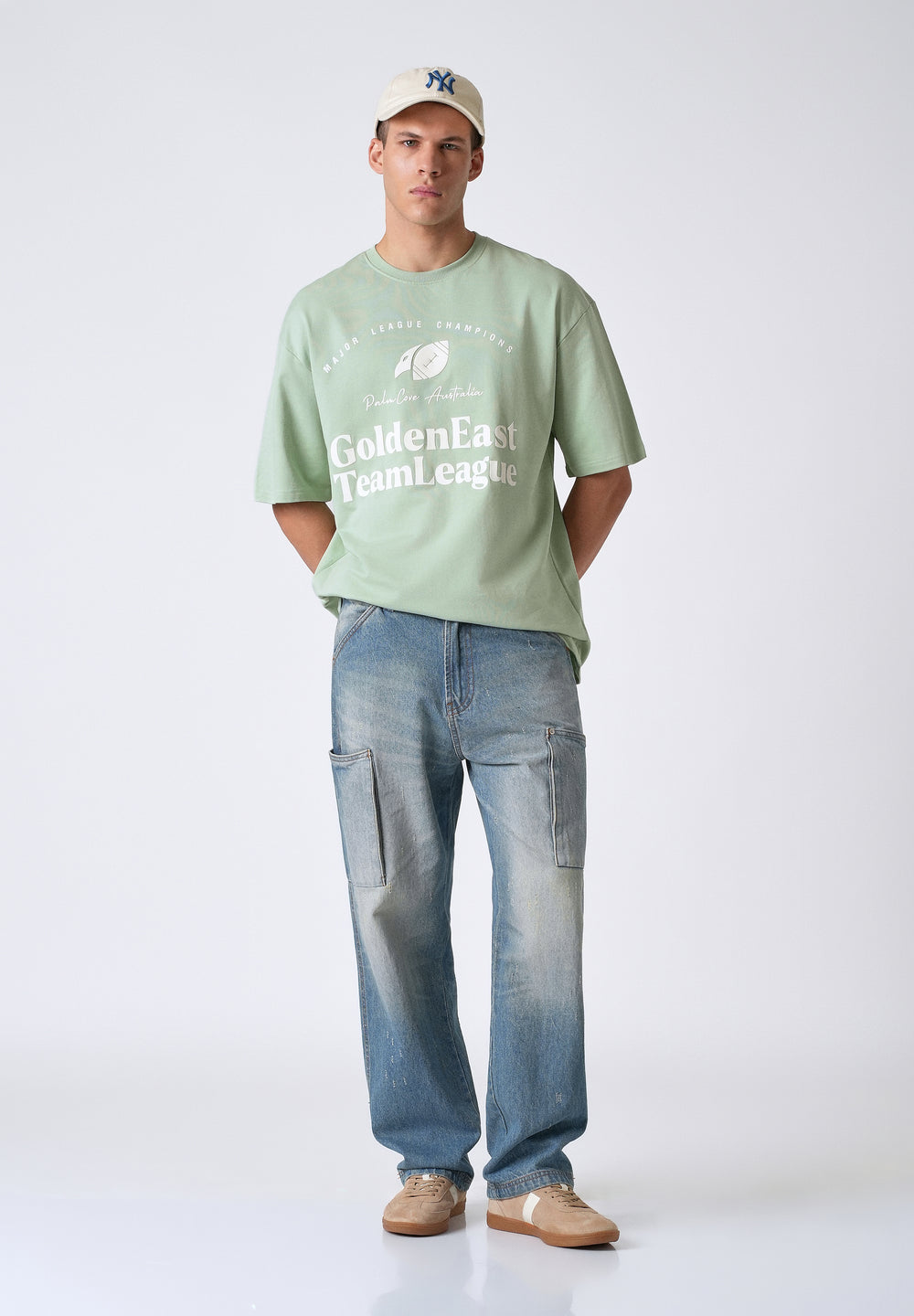 Green Graphic Print Oversized T-shirt