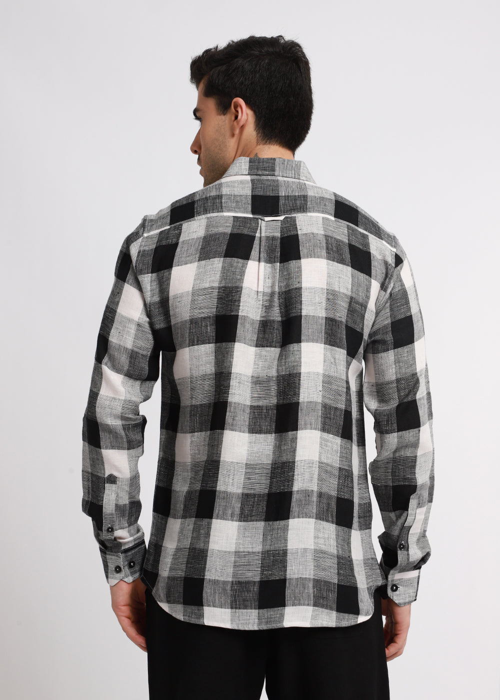 Pure Irish Linen Quadric Checks Shirt