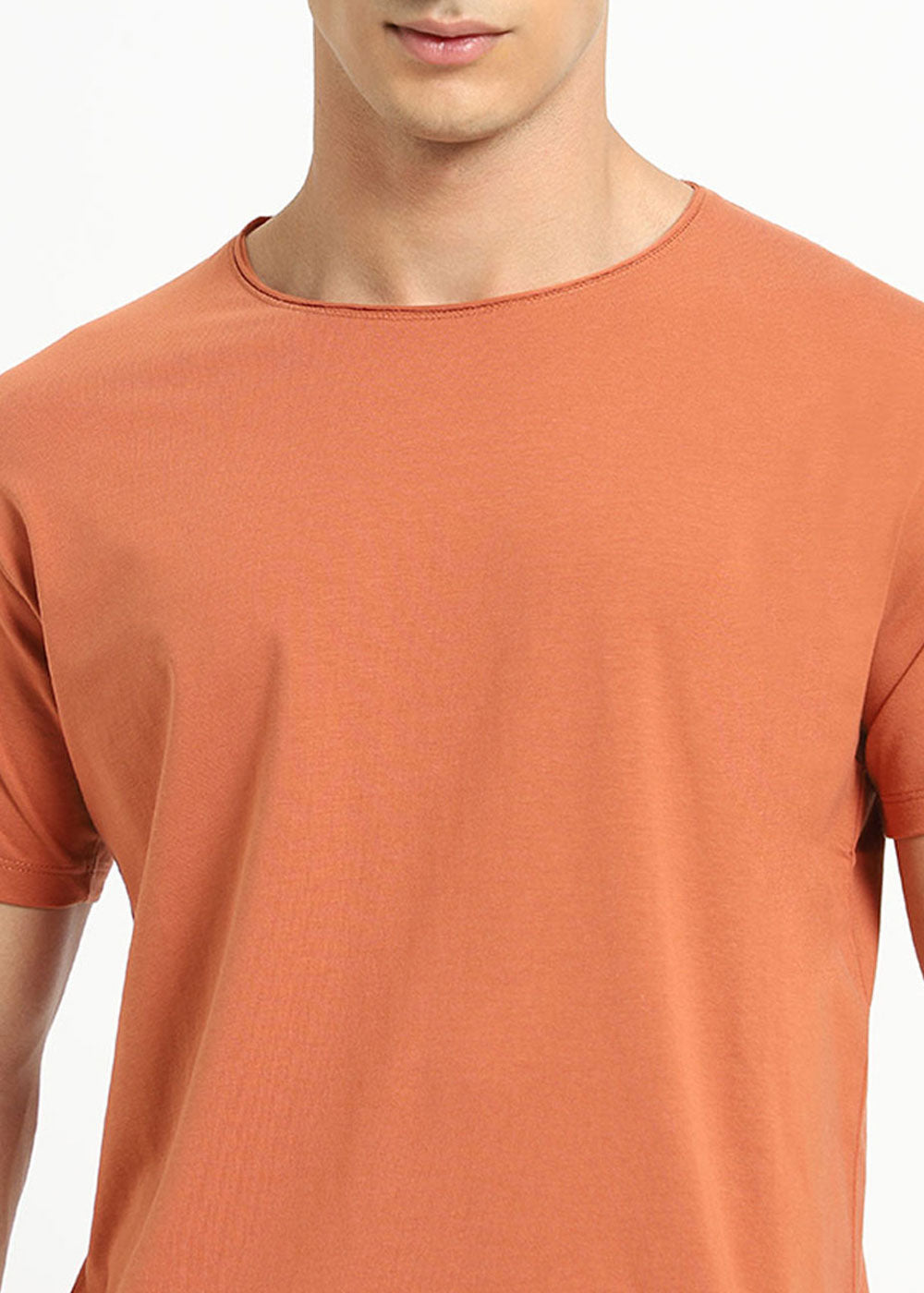 Orange Crew neck T-shirt