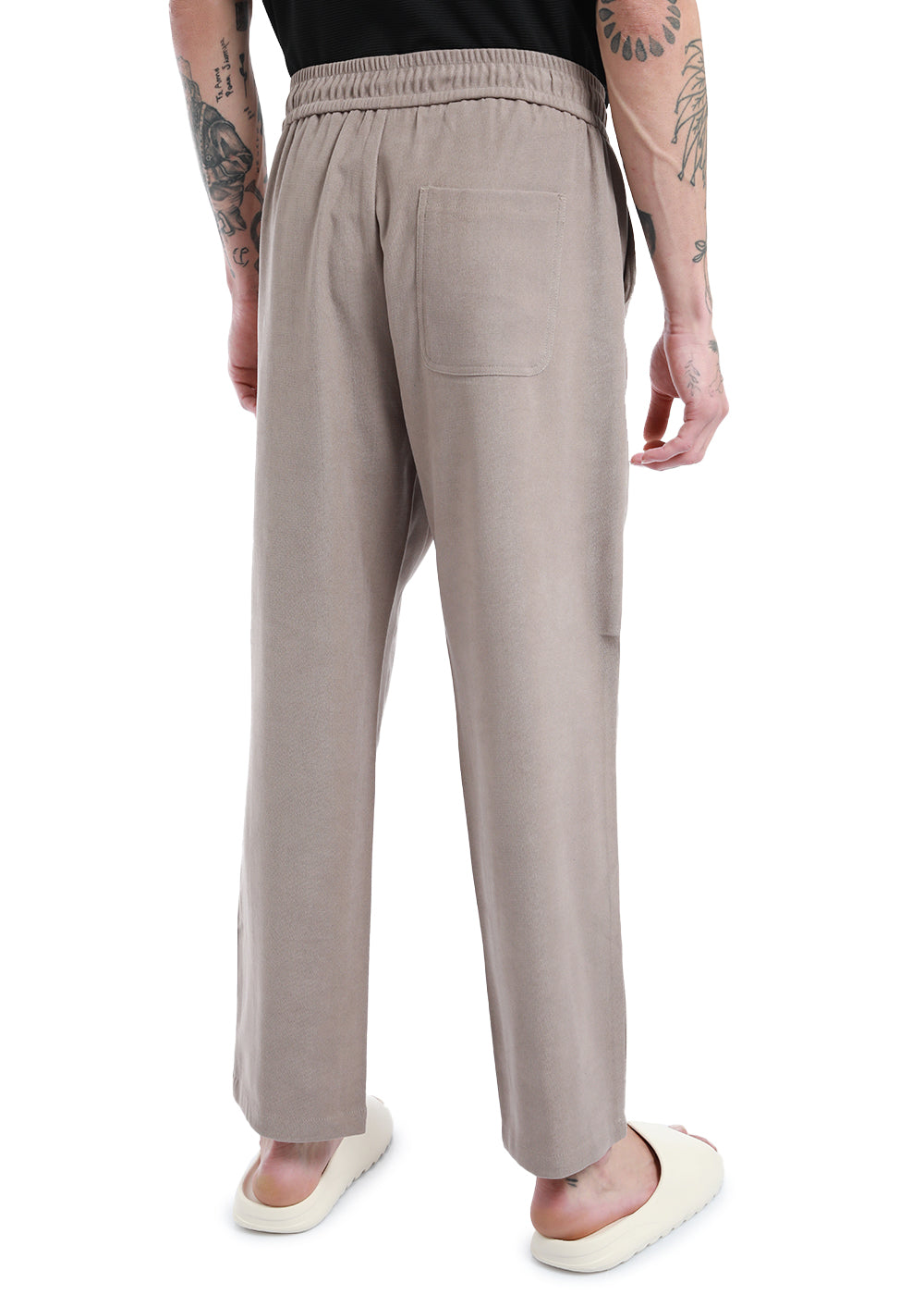 White Sand Thin-Corduroy Trousers