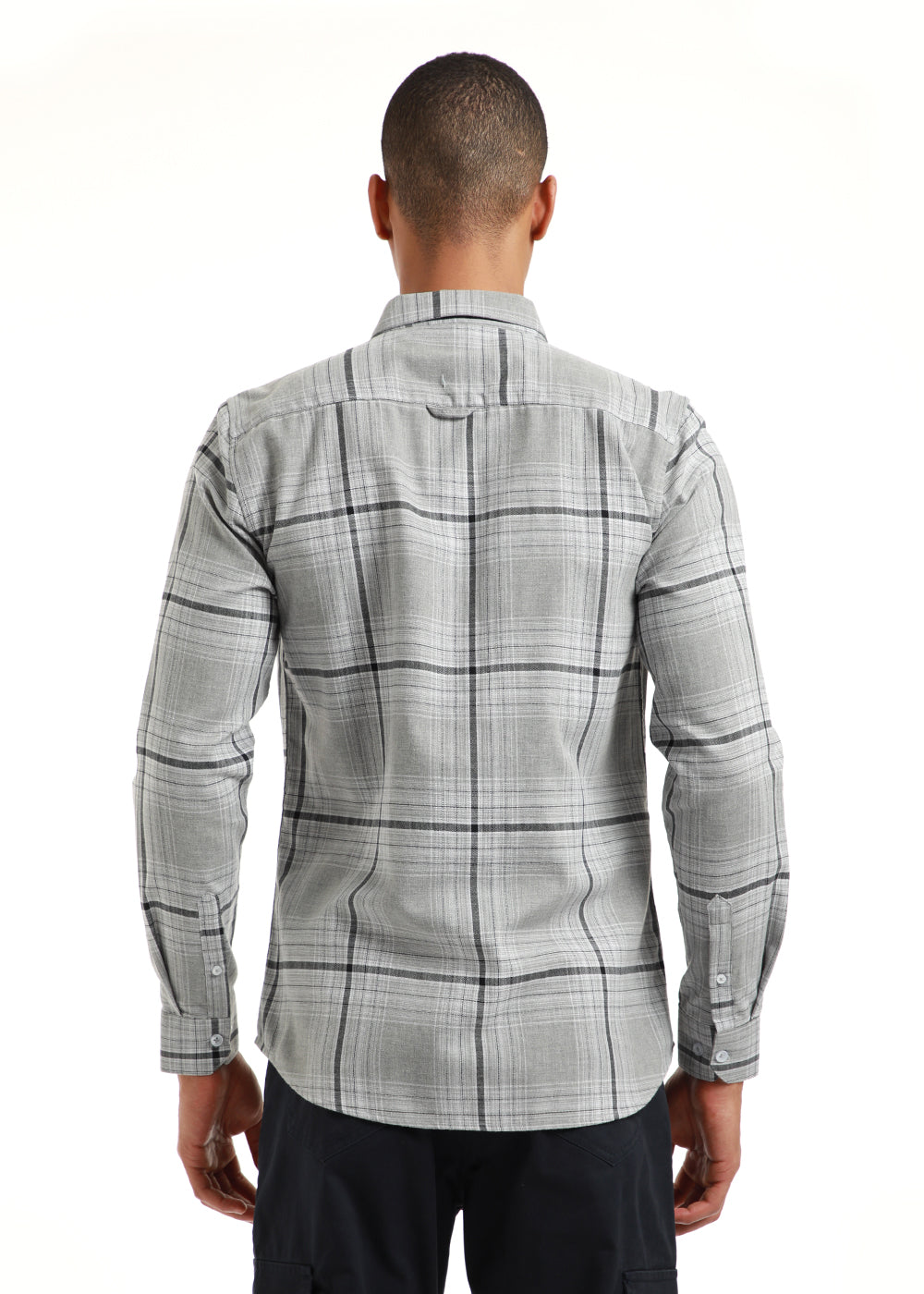 Melange Glacier Grey Check Shirt